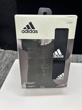 Adidas 2 Pack Men  s Active Flex Cotton Crew Neck T-shirt Tee Black Size Med NIB