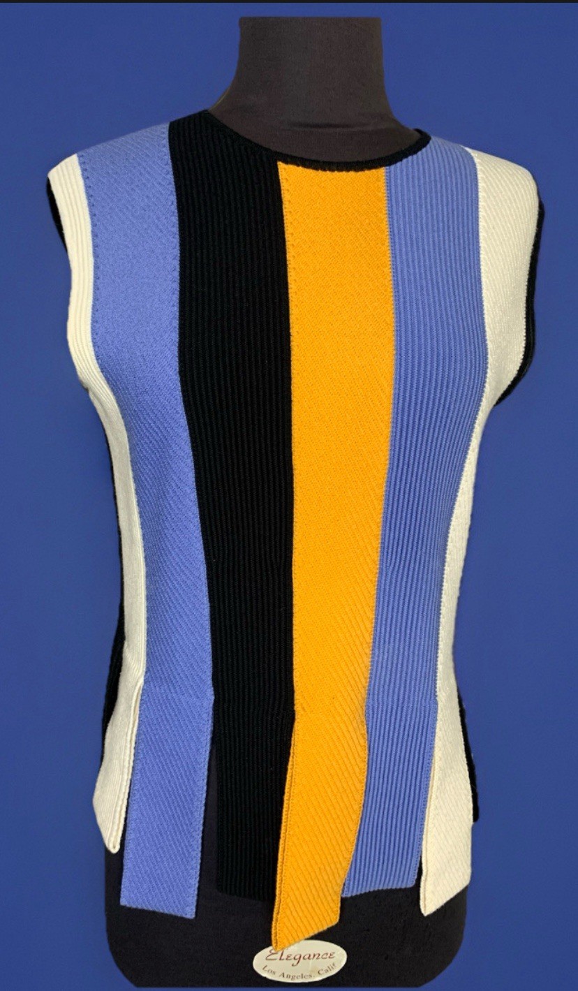 Salvatore Ferragamo Colorblock Patchwork Wool Swe… - image 1