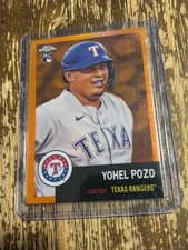 2022 Topps Chrome Yohel Pozo /25 Orange Refractor Rookie Card 169. rookie card picture