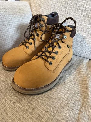 Mens Leather Steel Toe Cap Ankle Safety Work Boots Lace Up Slip Resistant Shoe 9