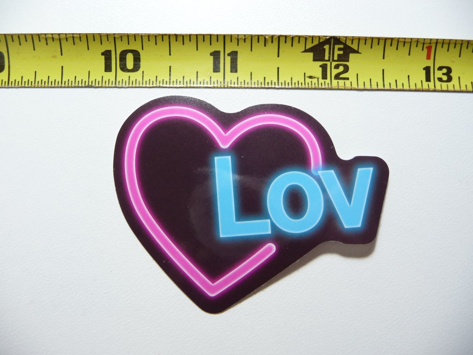 Neon Heart Love Decal Sticker for Laptop Cute Funny Decor
