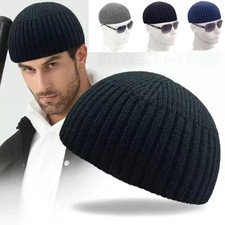 Unisex Warm Winter Knit Cuff Beanie Hat Cap Fisherman Watch Cap Daily Ski Hat