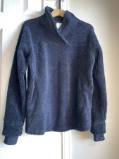 Women’s Jacket FREELY Large Black Pullover Sherpa