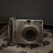 Canon PowerShot A560 7.1MP Digital Camera - Silver, Used, Excellent Shape, Works