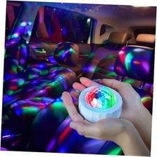 Car Disco Ball Light with 2 Modes Sound Activated/Auto Flash - White