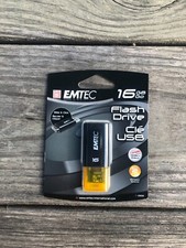 New EMTEC USB Flash Drive Memory Stick Thumb Drive 16GB Black
