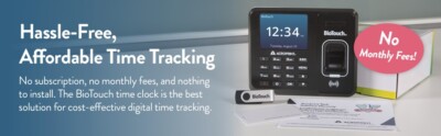 Acroprint Biometric Fingerprint/Proximity Time Clock system with software