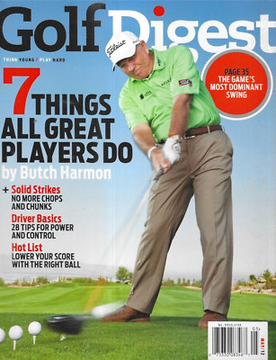 Golf Digest Magazine Butch Harmon Solid Strikes Driver Basics Equipment 2012