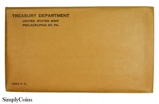 1956 Proof Set Silver Coins US Mint Lot Original Envelope MQ