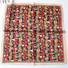 100 Silk Scarf Women Floral Tomato Vegetable Kerchief Small Square Bandana 53cm