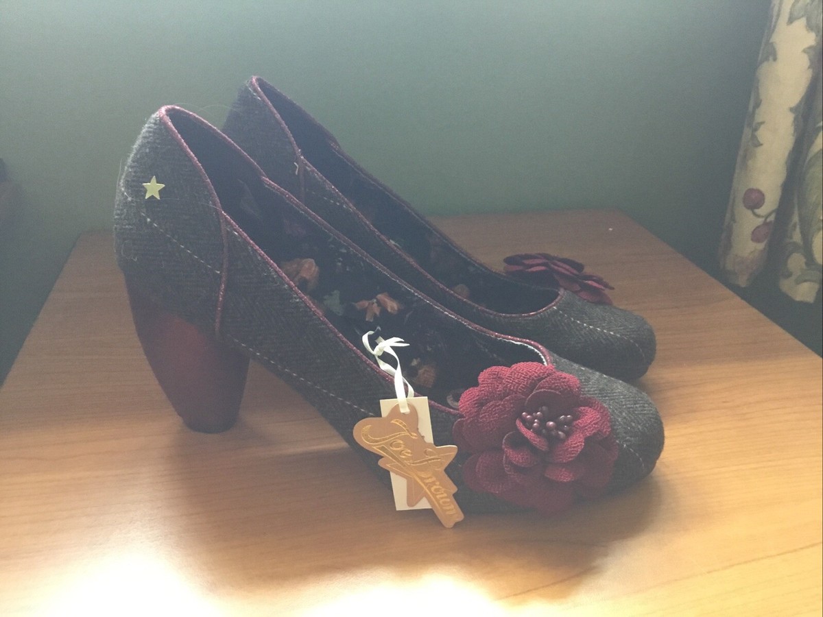 BNWT JOE BROWNS Size Vintage Look Grey Burgundy Tweed Fabric