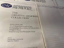 Lot of 3 Creative Memories Border Ruled 12x12 Scrapbook Pages RCM-12BR