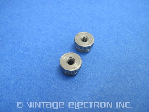 (2) NEW Nickel Plated Solid Brass KNURLED THUMB NUTS: 6-32 (0.375" D X 0.250" H) - Picture 2 of 8