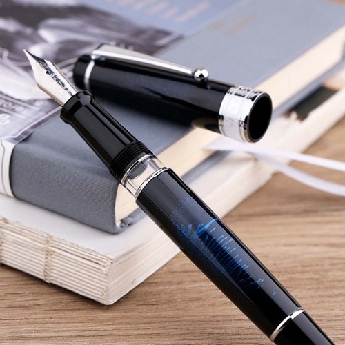 MAJOHN T5 Metal Paint Fountain Pen Iridium EF/F/M 0.38/0.5/0.65mm Nib Gift - Picture 8 of 12