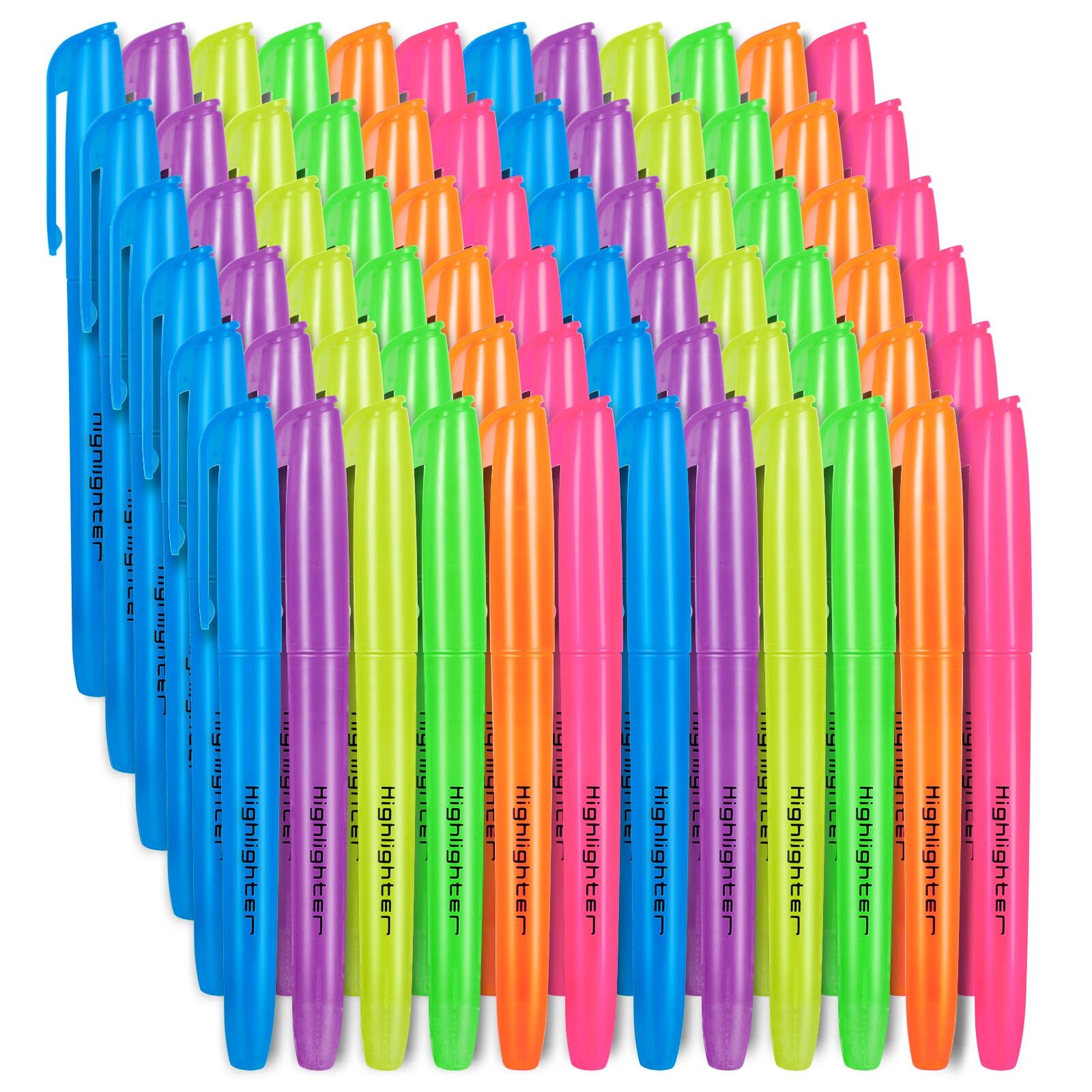 S Bulk Highlighters Assorted Colors 6 Colors Fluorescent H..