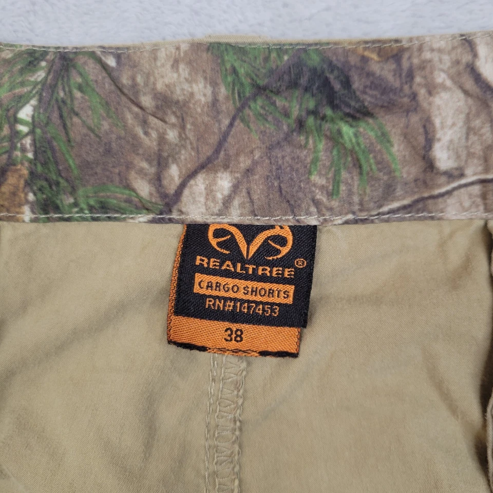 Pantalones Cortos Realtree Camuflados Hombres 38 Rendimiento de Carga Exterior Utilidad Pesca Caza Adulto Foto 2 de 4