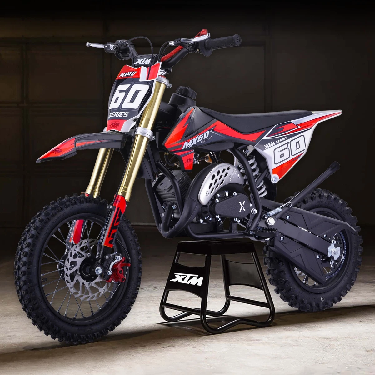 2024 Model XTM MX60 Kids 60cc Automatic Petrol 2 Stroke Mini Dirt Bike Red