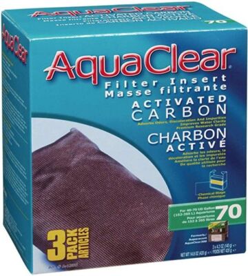 Aquarium, Aquaclear Activated Carbon Filter Inserts (Size 70 - 3 count)