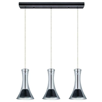 EGLO Musero 60-Watt Black Chrome Integrated LED Pendant 201428A - NEW