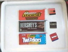 3 Pack Twizzlers Reese’s Hersheys Vinyl Zipper Pencil Case Make-Up Bag NEW Candy