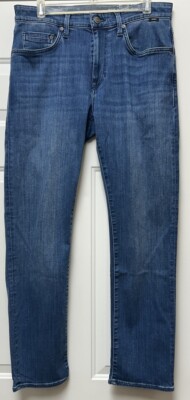 Mavi Zach Straight Leg Jeans Women's 32X 32  Blue Denim Mid Rise Zip Fly