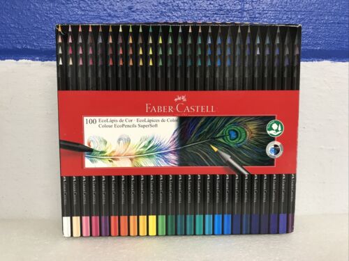 Faber Castell 100 Count Box Kolorowe ołówki Super miękkie 1207100SOFT Nowe zapieczętowane - Zdjęcie 1 z 6