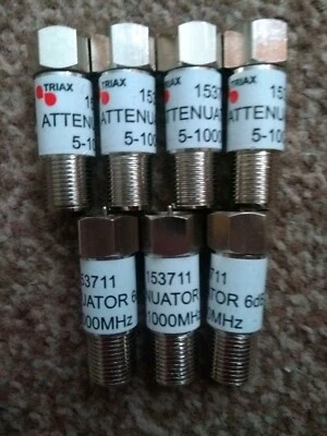 TRIAX **Pack of 7 x Attenuators for a youview ariel box .**