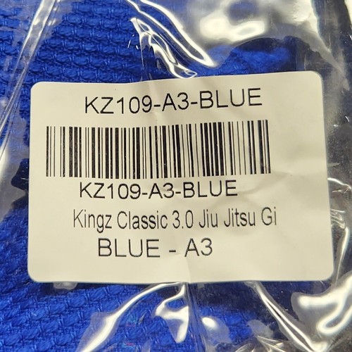 Classic Kingz 3.0 Jiu Jitsu Gi Blue KZ109 A1 A2L A2 A3 Adult karate Uniform - Picture 12 of 13