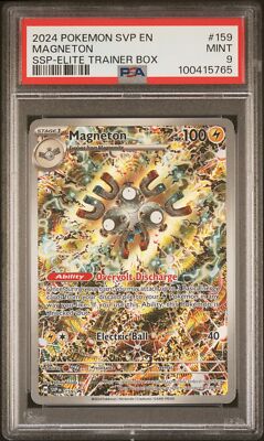 PSA 9 Magneton SSP Elite Trainer Box #159 2024 SVP Black Star