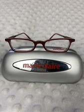 Marie Claire 952 465 Eyeglasses Frame France 47-18 Red/White Plastic New Paris