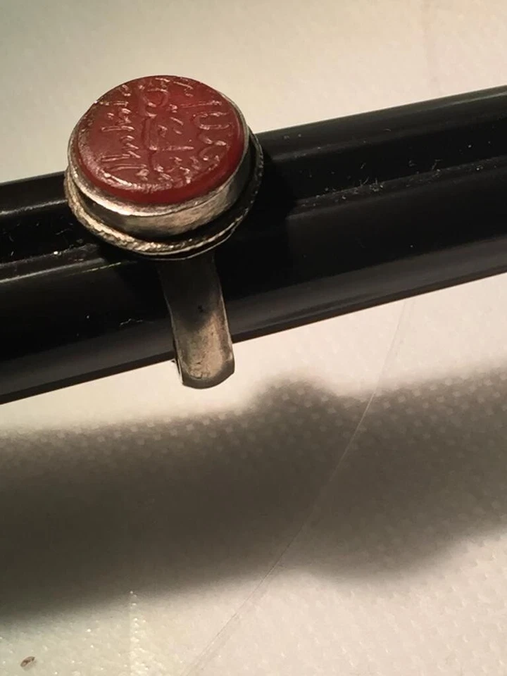 Anéis de prata esterlina antigos de pedra natural ágata feitos à mão para homens e mulheres  - Imagem 3 de 4