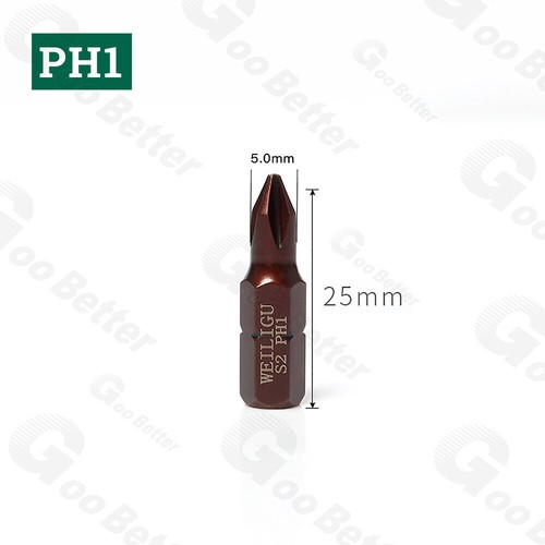 1/4" Hex Shank Torx Hex Phillips Slotted Bit Drill Magnetic S2 Steel Screwdriver - Picture 10 of 32