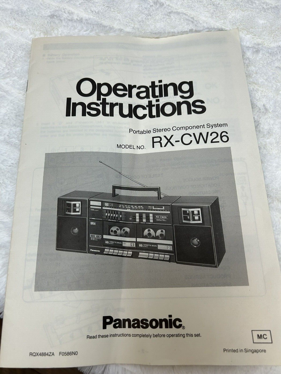 PARTS VINTAGE PANASONIC RX-CW26 AM/FM RADIO CASSETTE BOOMBOX