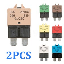 2X Fuse Circuit Breaker Manual Reset Blade Car Automotive Resetable 10/15/20/25A