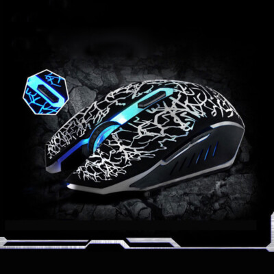Silent Click Gaming Mouse USB 6 Buttons Optical Mouse for Desktop