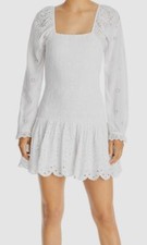 $485 LoveShackFancy Women's White Jayce Minidress Size L