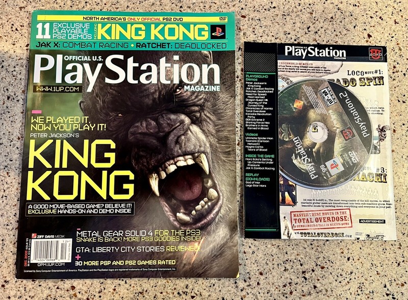 Official US PlayStation Magazine December 2005 Issue 99 King Kong With Demo Disk