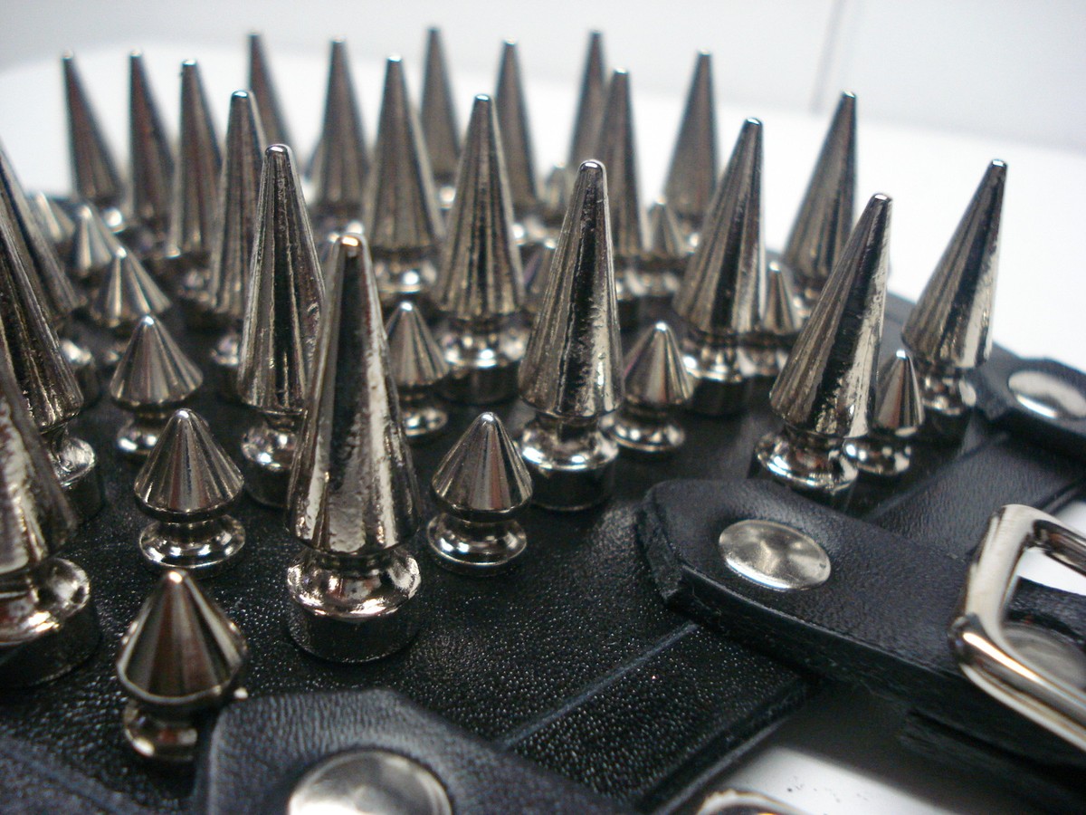 関送込 ILLUSORY Blackhole Mech Bracelet UNISEX BRACELETS SMALL SIZE MIXED SPIKES.BLACK METAL