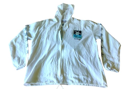 Yacht Club X-Large Unisex White Cotton Zip Up Lightweight Hoodie Sweatshirt NWT