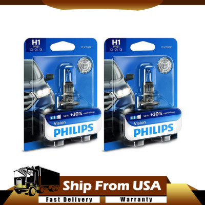 H1 Philips 55W Set of 2 Headlight Light Bulb Hi/lo Beam For 2002-2004 Acura RSX