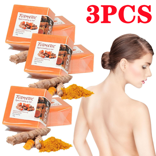 3/2x Tumeric Soap Skin Whitening Dark Spots lightening Acne Brightening