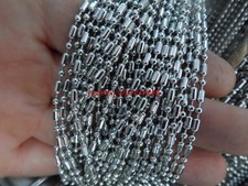 10 meter 3mm Rice Beads Chain Stainless Steel Jewelry Findings Chain in bulk DIY