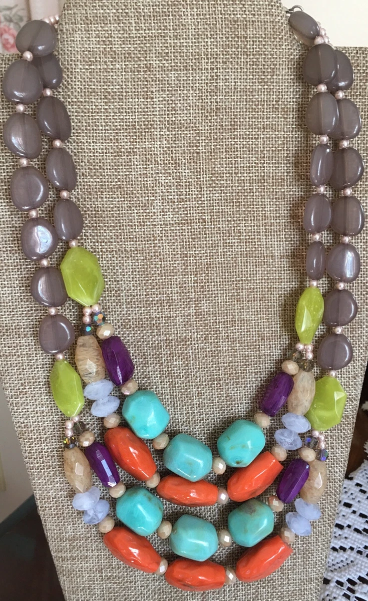 Premier Designs Spring Break Chunky Beaded Necklace Brand New With Tags