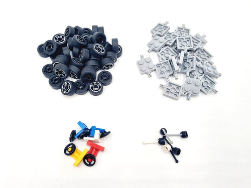 Lego Reifen Räder Achsen Aufhängung Lenkräder Schaltknüppel für 5  Autos City