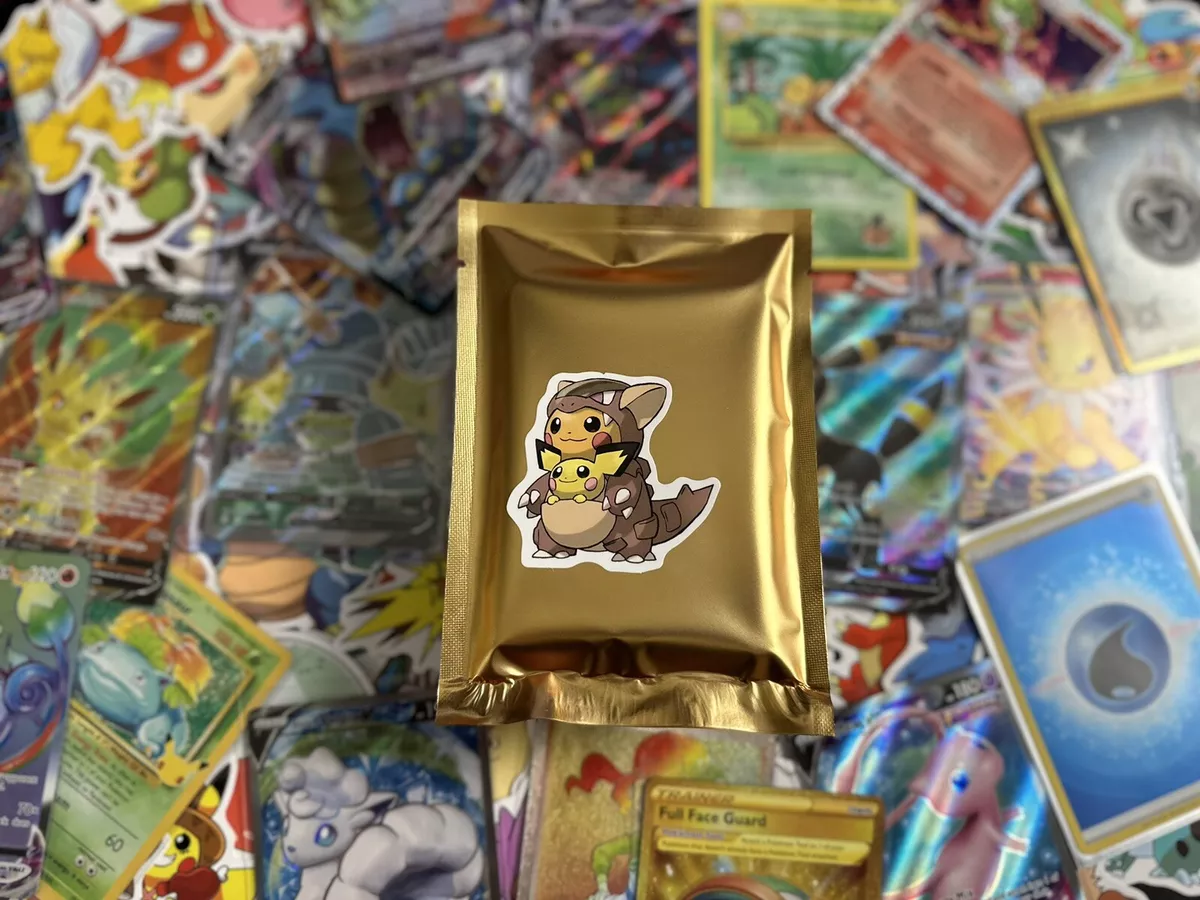 Pokémon Gold Pack 25 Official TCG Cards Including GX, EX, VMAX