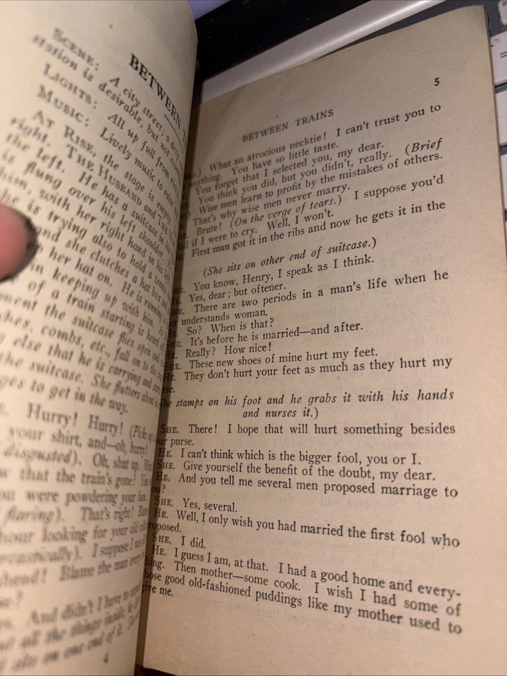 Antique 1922 Denison's Vaudeville Sketches: Between Trains / Bray Gray Sketch - Image 3 of 4