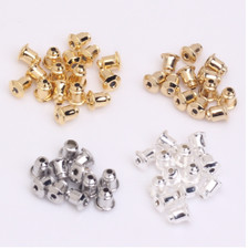 5 6mm 20pcs Earring Backs Stopper Blocked Caps for DIY Ear Making Findings I86