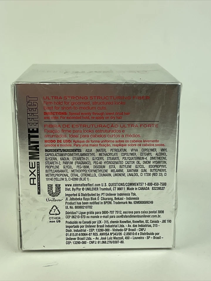 Axe Matte Effect Ultra Strong Structuring Fiber 3 Oz hair product - Imagem 3 de 4