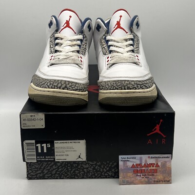air jordan 3 true blue size 11