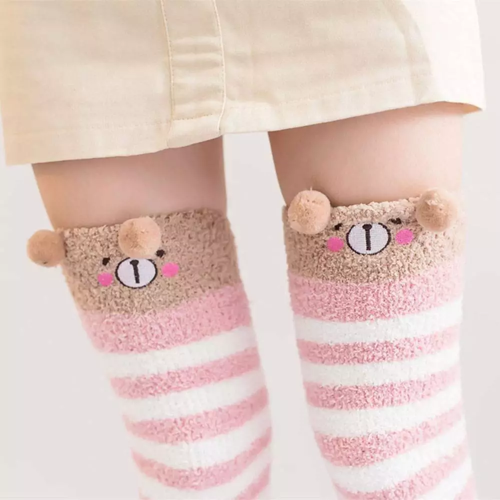Thigh high socks pink deals